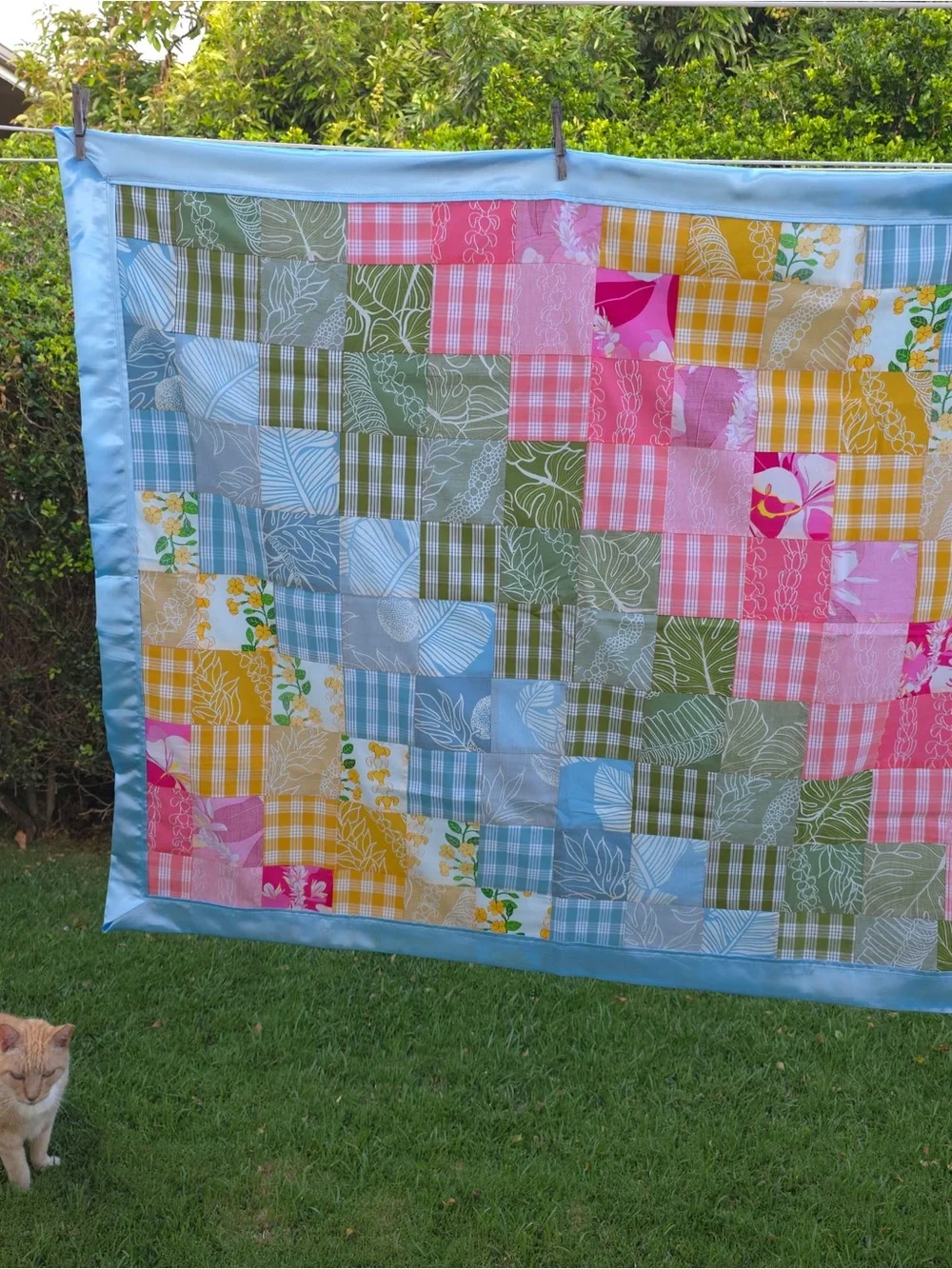 Handmade patch work quilt blanket